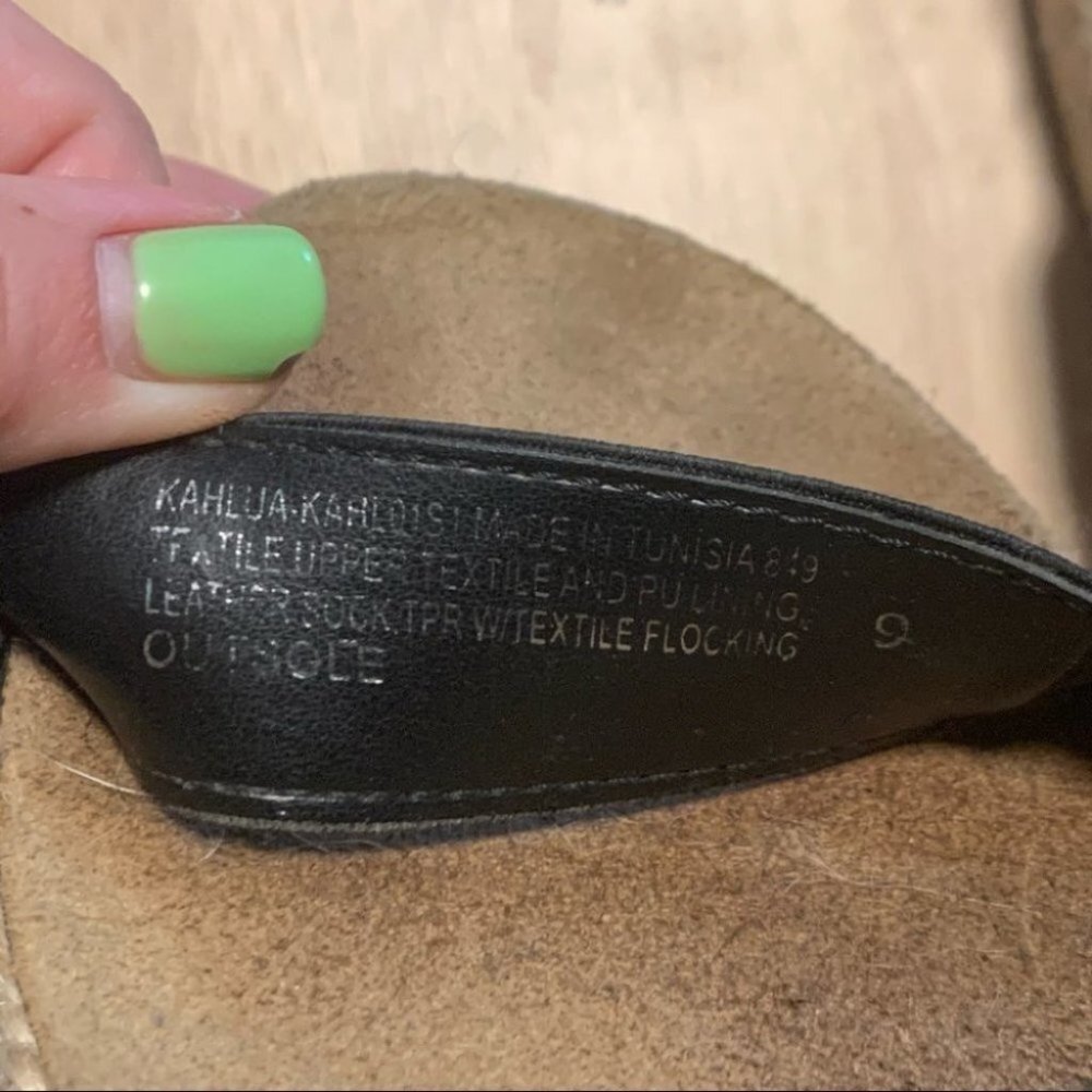 Steve Madden Black Espadrilles Platform Sandals Size 9 - Picture 6 of 8